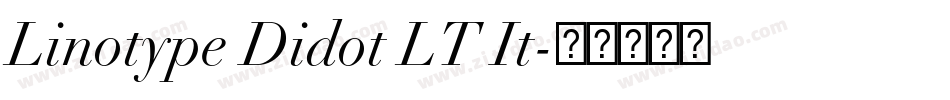 Linotype Didot LT It字体转换